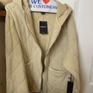 Quilted zip-up jacket